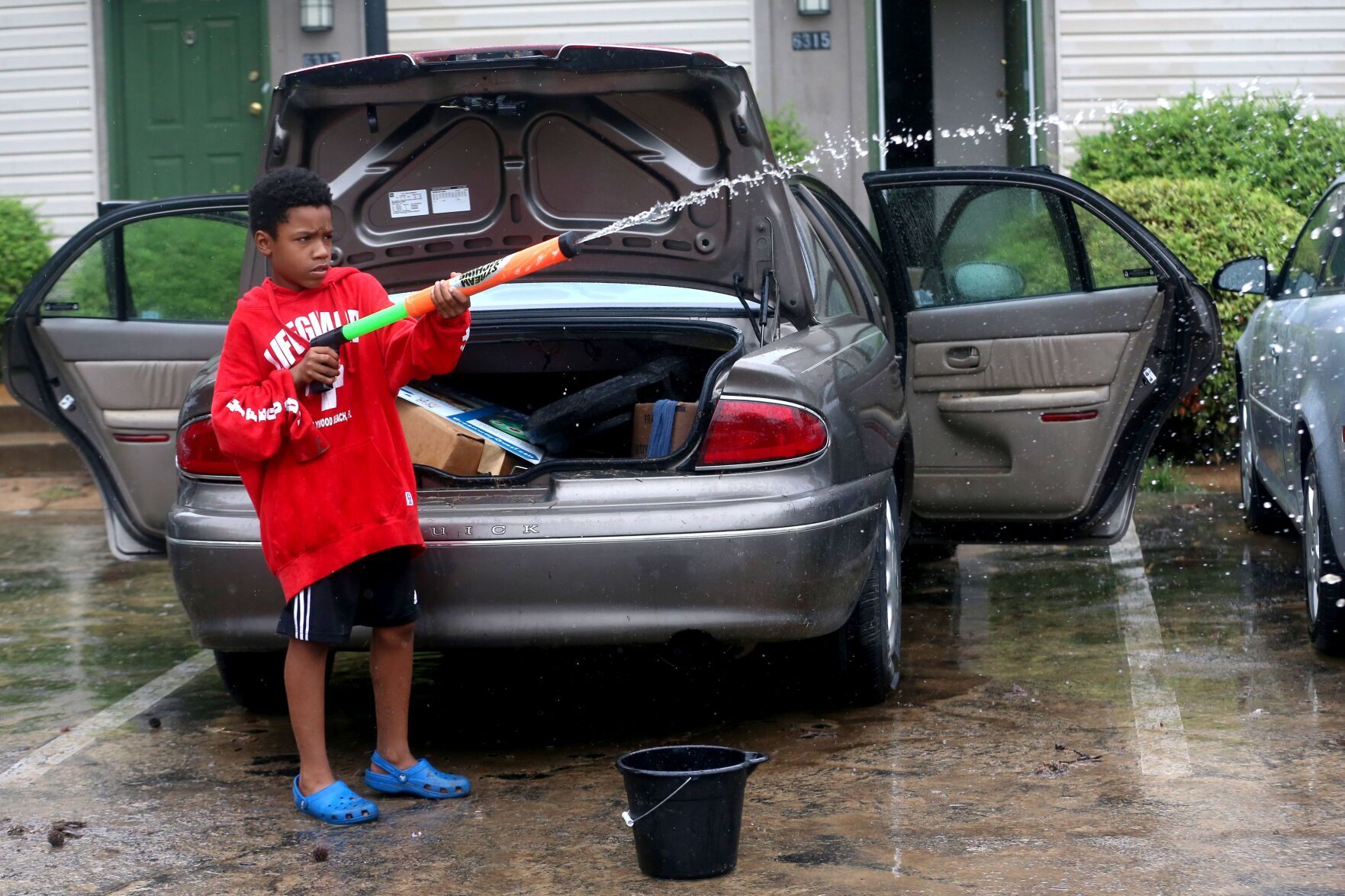 Record overnight rainfall floods University Commons Apartments in University City